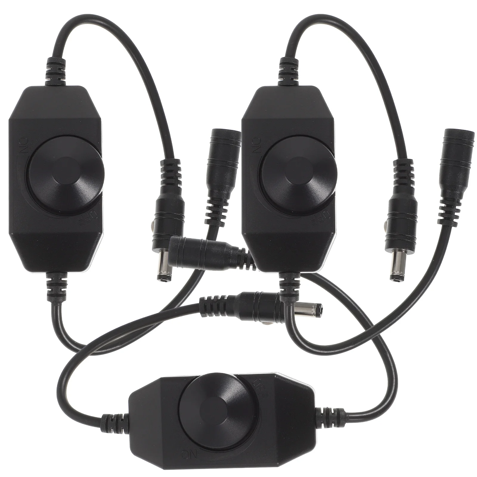 3 قطعة لون واحد LED مقاومة للاهتراء مقبض التحكم لحبل ضوء سلسلة ضوء LED سطوع تحكم تيار مستمر جاك المدخلات