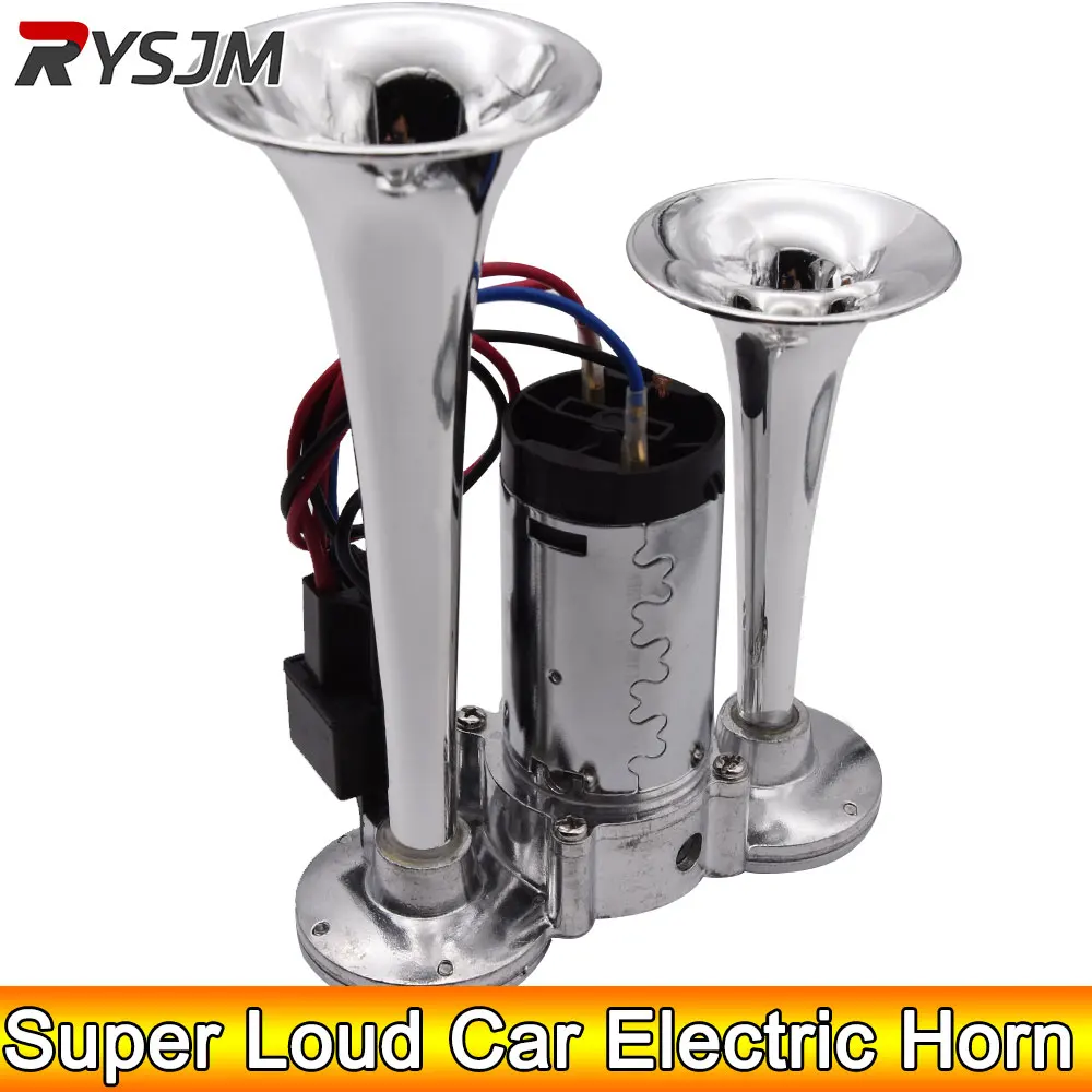 AD Car Electric Air Horn 12V 600db Dual Horn Super Loud Electric Solenoid Valve Suitable For Cars Boats And Trucks