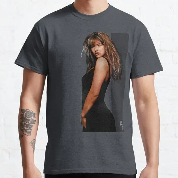 Sophie Marceau - Iconic French Actress Classic T-Shirt Short Sleeve Tops Tees Cotton Print Tshirts