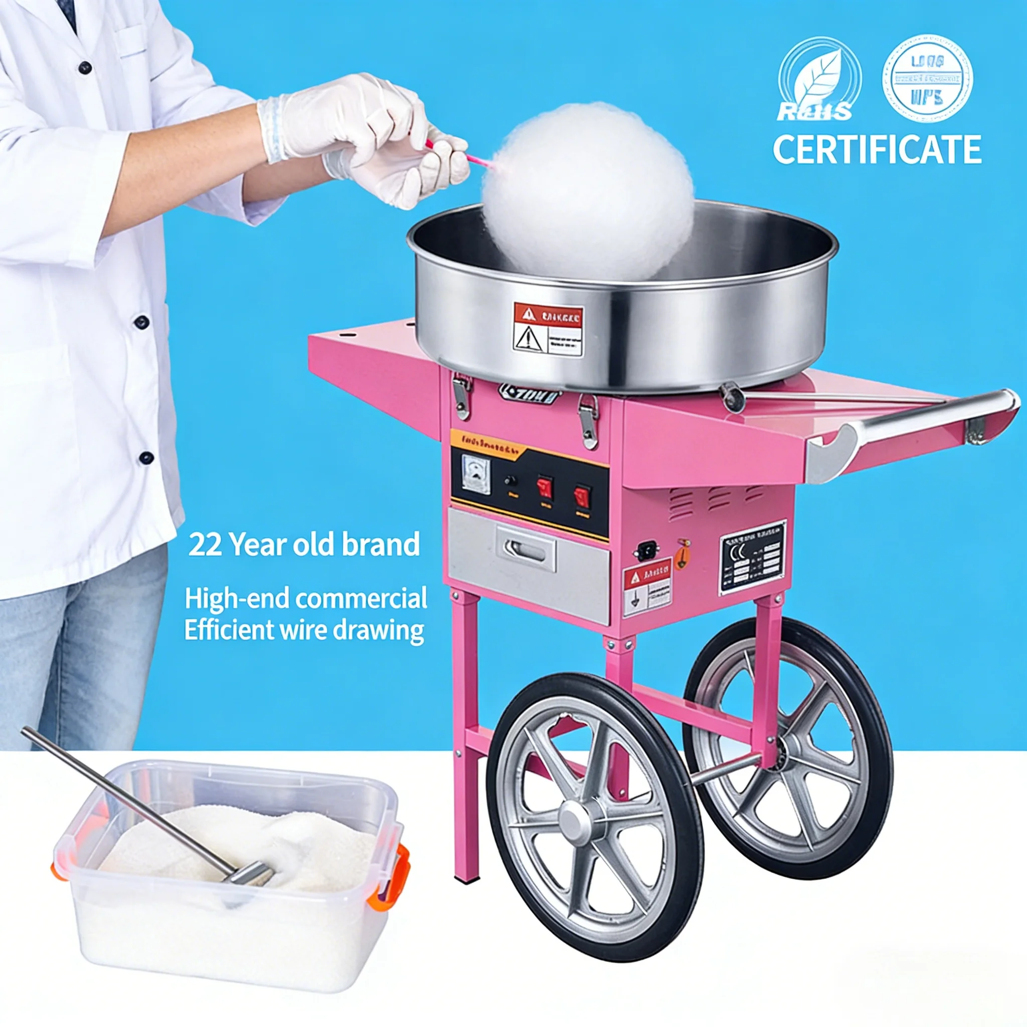 Cotton candy machine Commercial use Fully automatic MF05 Including the car model Electric Marshmallows making