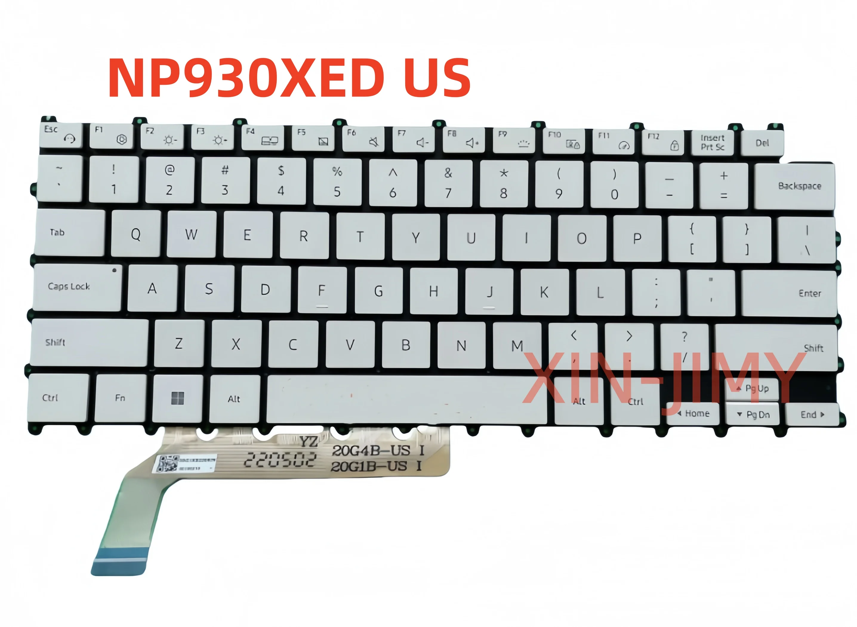 

NEW US layout Laptop KEYBOARD For Samsung NP930XED 930XED White