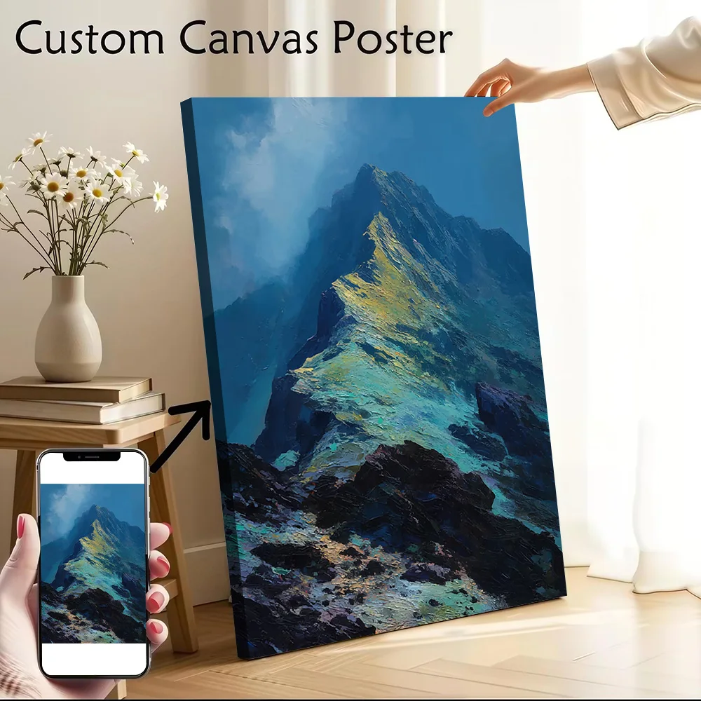 Mountain Ridge Painting Canvas Wall Art Poster Custom Photo Print Modern Painting for Fans Decorative Paintings Decor Room Mural