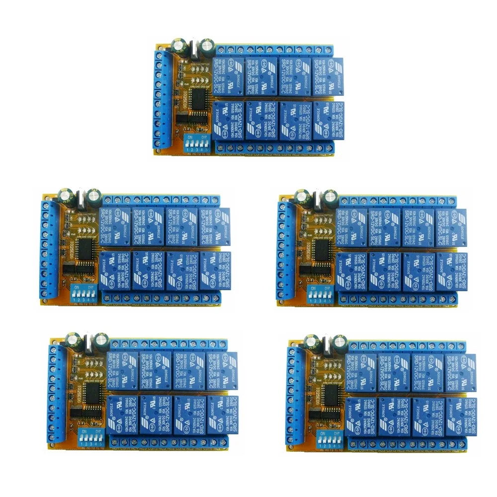 

DC 5V 12V 24V 8 Channels Multifunction Power Conditioner/Sequencer Switch Interlock Latch Self-locking Momentary Relay Module