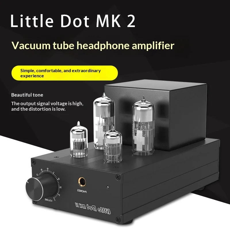 Little Dot MK 2 Vacuum Tube Headphone Amplifier, Hi-Fi Tube Headphone Amp With Rich Tone & Fine Sound Details