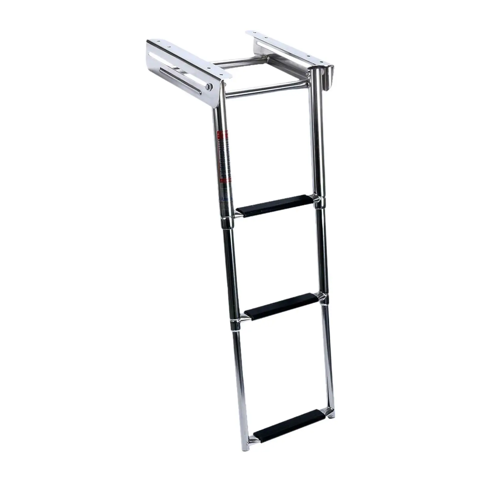 Pontoon Boat Ladder Folding Ladder Stainless Steel Telescopic Anti Slip 3 Steps Boat Ladder Assist Boarding Ladder for Camper RV