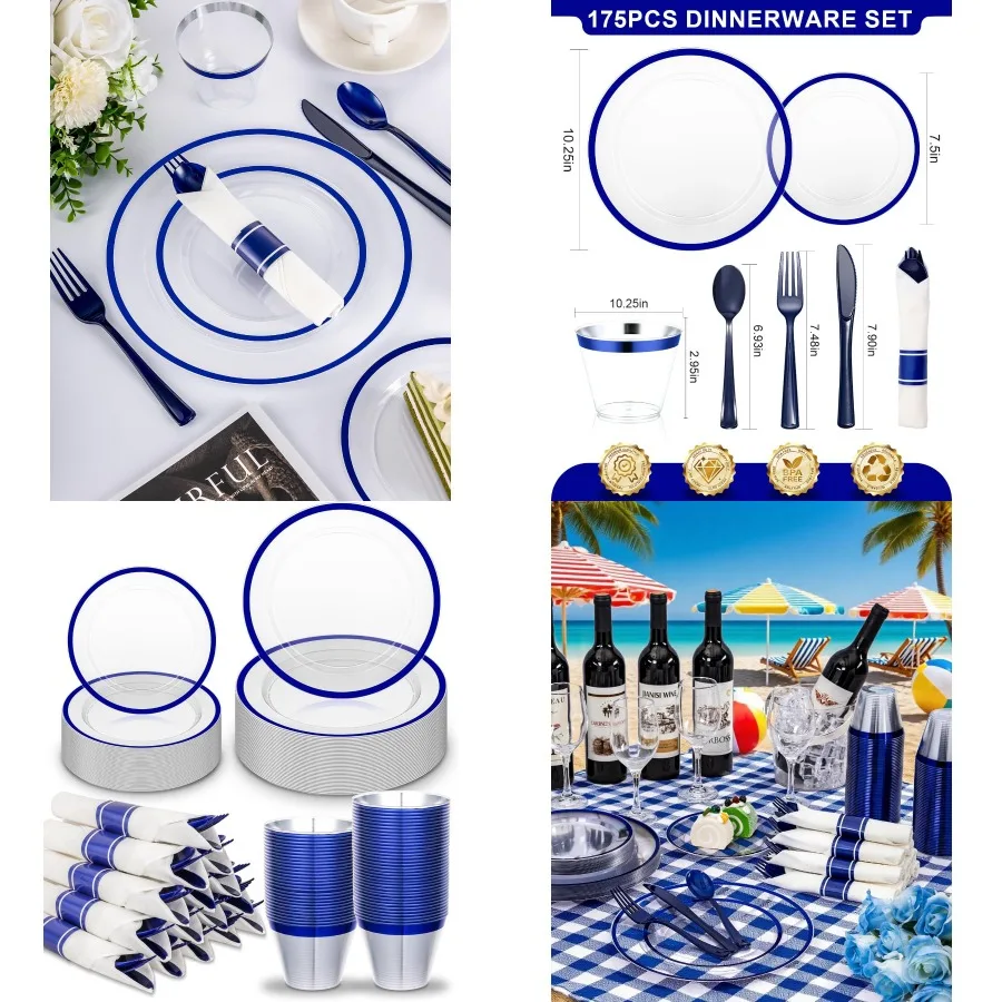 175PCS Disposable P… - image