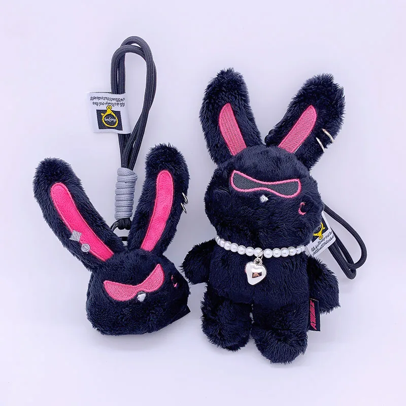 LLavero ATEEZ de 13/19cm, colgante de conejo MITO de peluche, colgante de conejo de oreja larga negra, accesorios para bolso, llavero Kpop, regalos MITO KEYRING