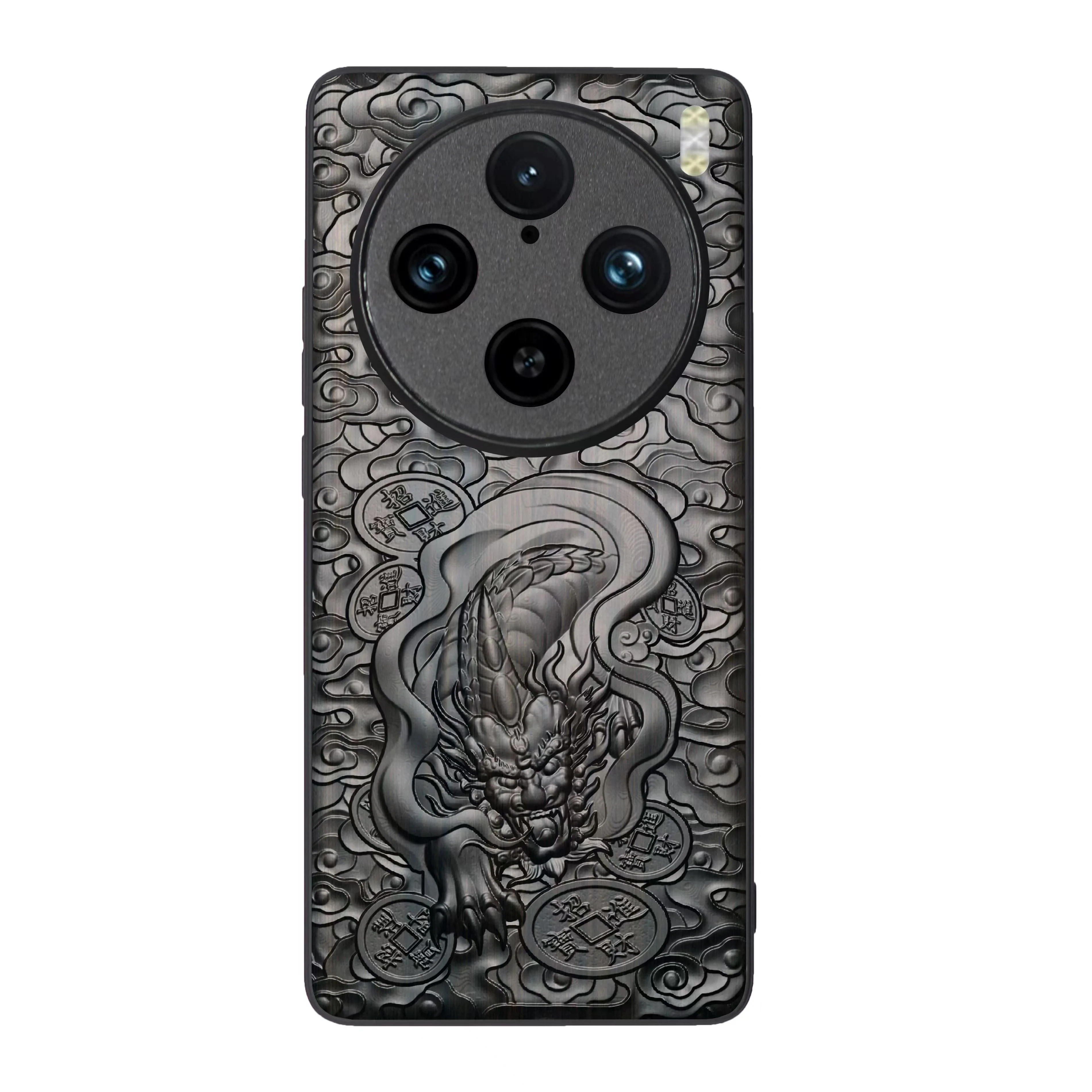 

Case For Vivo X200 Ultra ebony wood Stereo Emboss Carved Wood TPU Cover Case For Vivo X200 Ultra X200 Pro