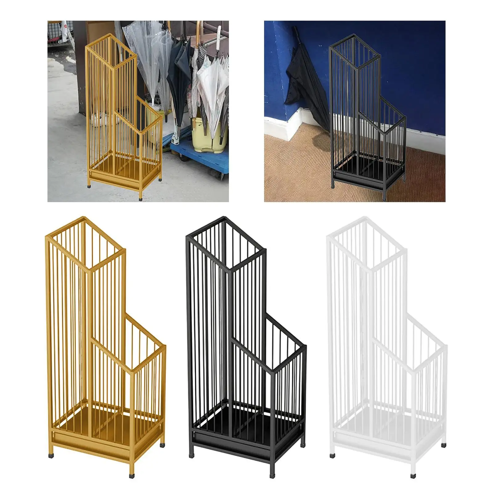 Parasol Storage Rack Free Standing Umbrella Holder for Office Bars Home