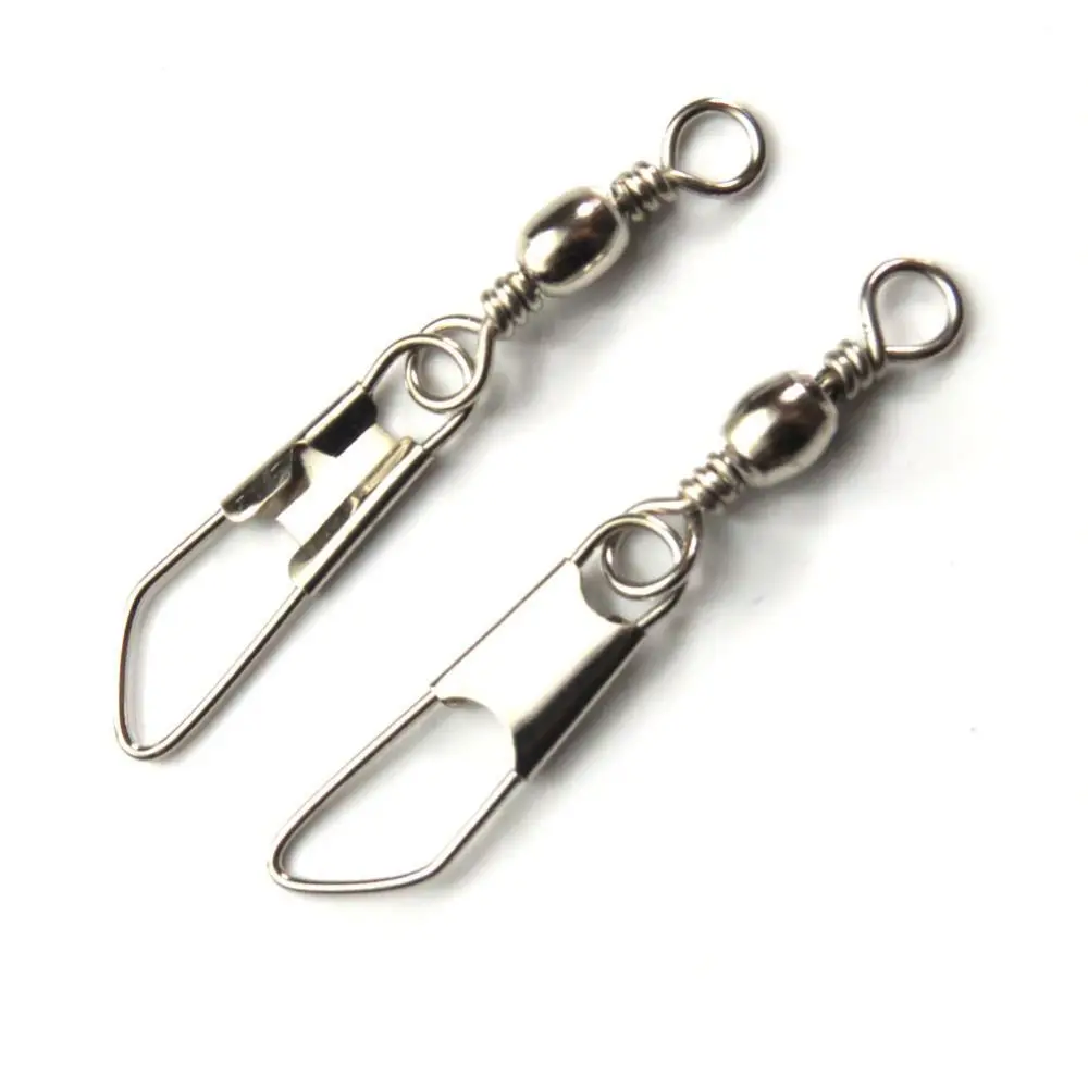 

100PCS/pack With Interlock Tool Fishing Pins Swivels Solid Rings Fishing Line Connector Hanging Snap