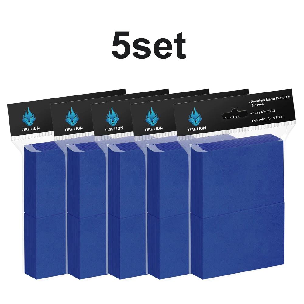 100-500pcs 62x89mm Japanese Size Blue Matte Trading Card Sleeves Toploaders Fit YGO/TCG Sports Card Protector for Photocard