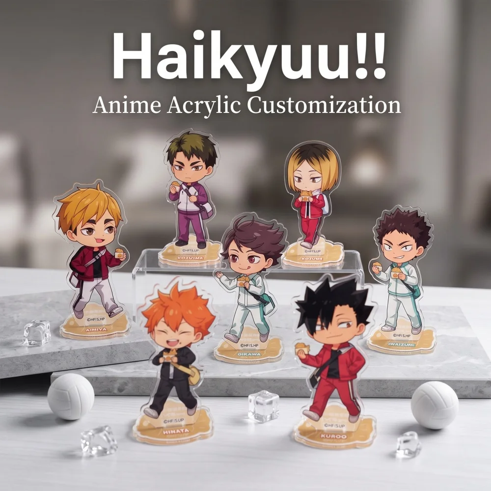 Haikyuu!! Acrylic Stand Keychain Hinata Kuroo Oikawa Kenma Ushijima Q Version Cute Fans Gift 2026 New