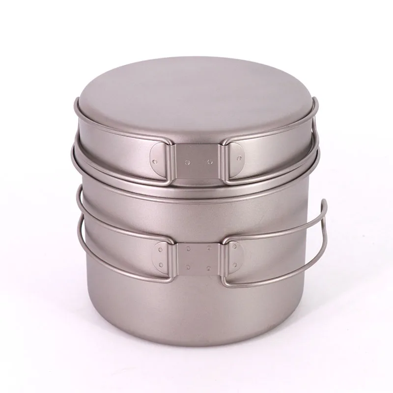 

Outdoor Accessories Cookware Set Combination Pure Titanium Picnic Portable Cooking Pot Cooker Camping