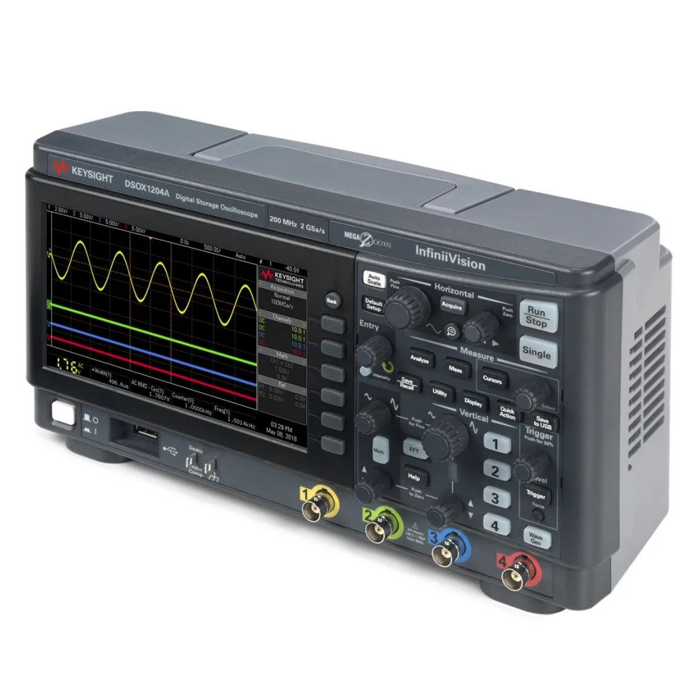 Keysight DSOX1204A Standard 70MHz,Bandwidth,sampling rate 2GSa/s, 2Mpts,4 channel-1Pcs