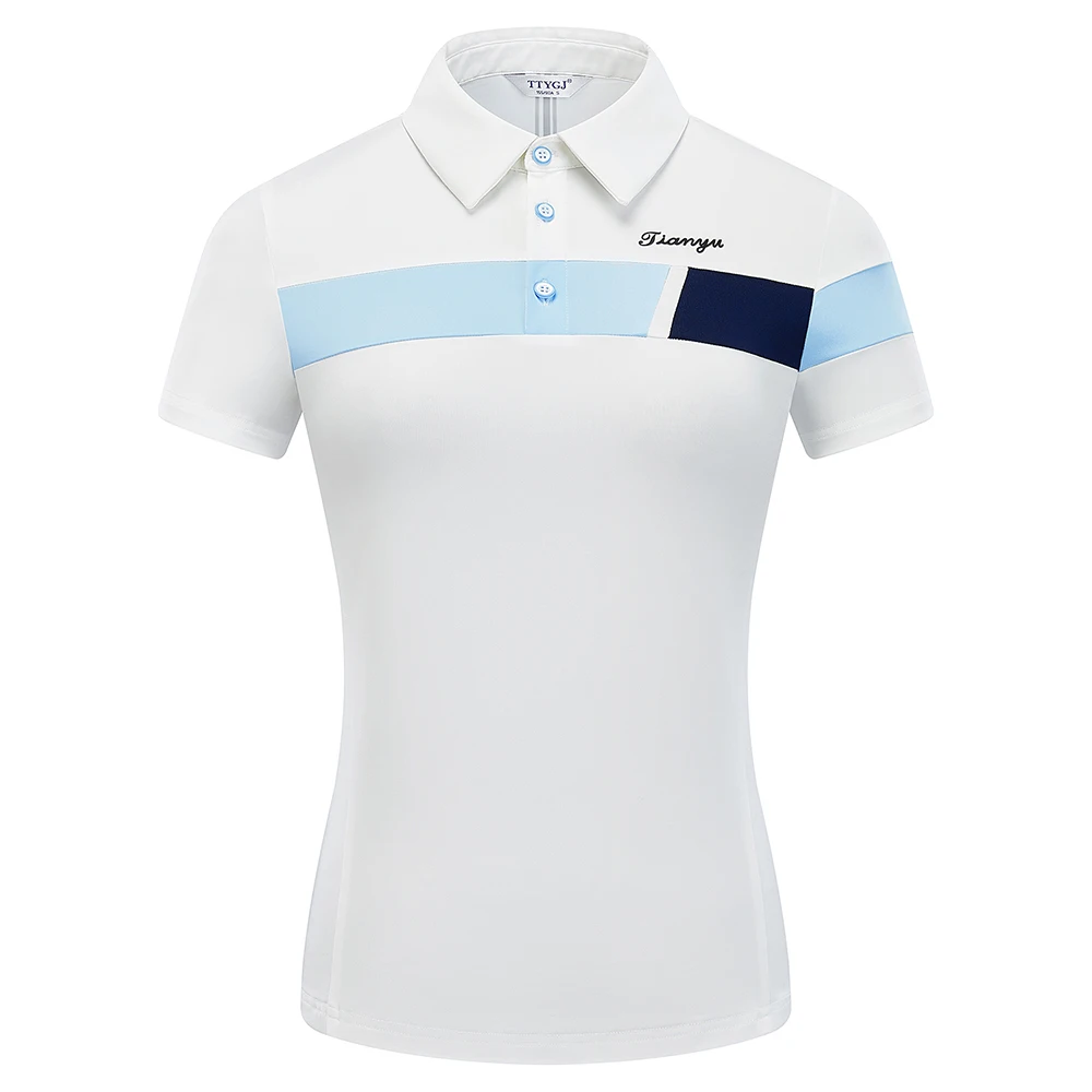 TTYGJ golf clothing female short-sleeved quick dry breathable slim sports tops