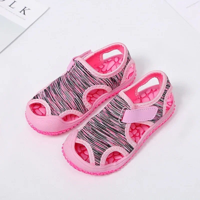 

Girls' Sandals Spring and Summer Children's Closed Toe Sports Beach Shoes Boys Wading Shoes Candy Color Kids shoes