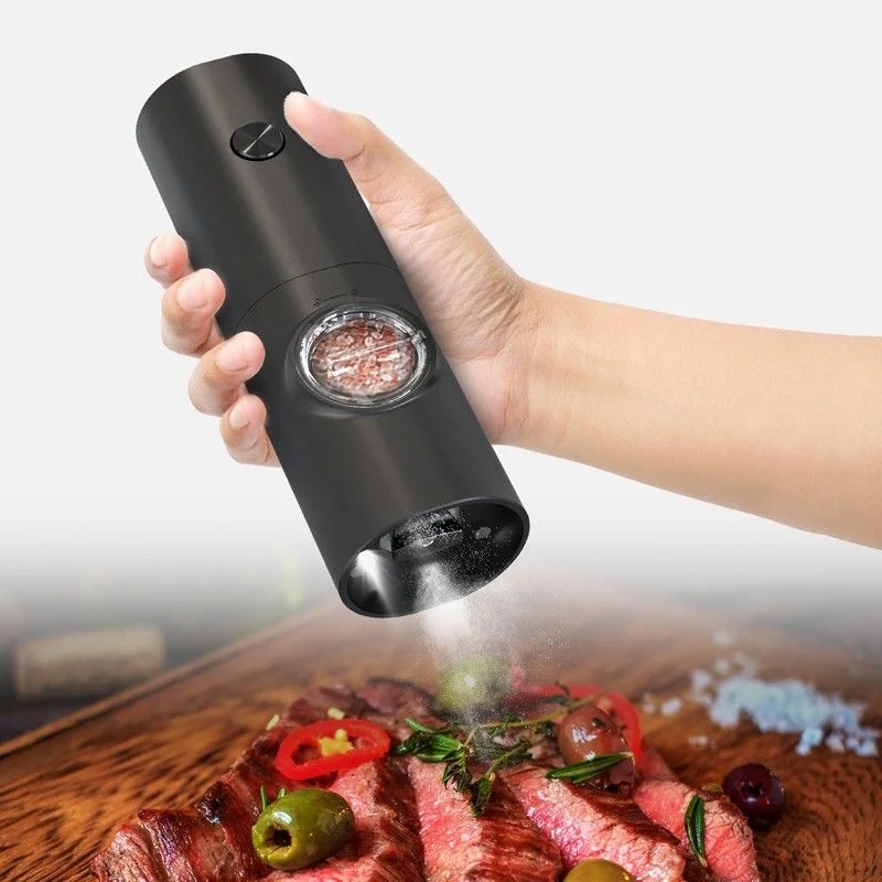 

Electric Pepper Grinder Or Salt Mill, Battery Powered Automatic Pepper Mill, Ceramic Grinder With Adjustable Coarseness