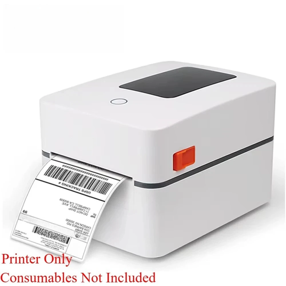 4 Inch Thermal Barcode Adhesive Label Printer 203DPI 118mm USB Inkless Printing Device Warehouse Stock Shipping Tag Making