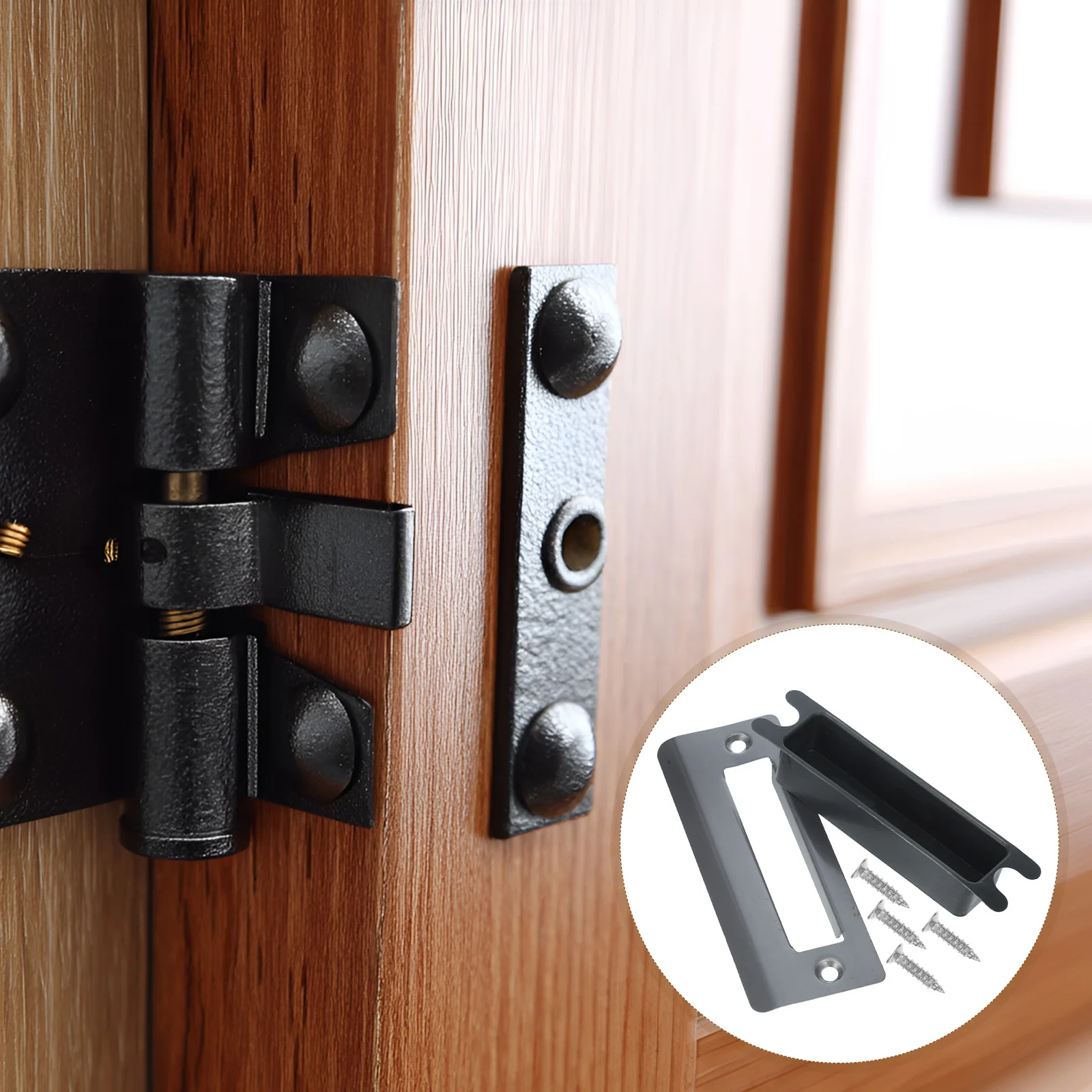 

1Set Door Slot Accessories Reinforced Stainless Steel Door Strike Plate Extender for Interior Bedroom Security