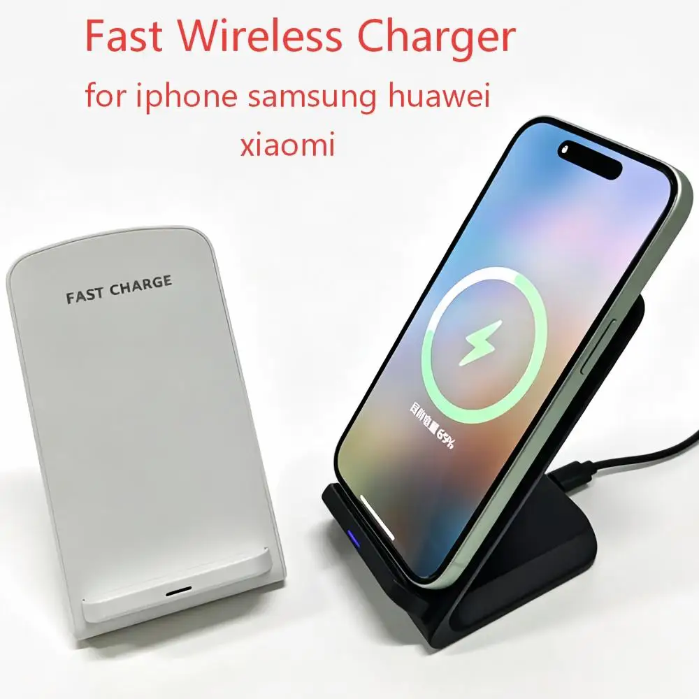 Fast Charging Wireless Charger Phone Stand Holder 2 in 1 for iPhone 18-12 Samsung S26 Xiaomi Huawei OPPO VIVO Google Type C Dock