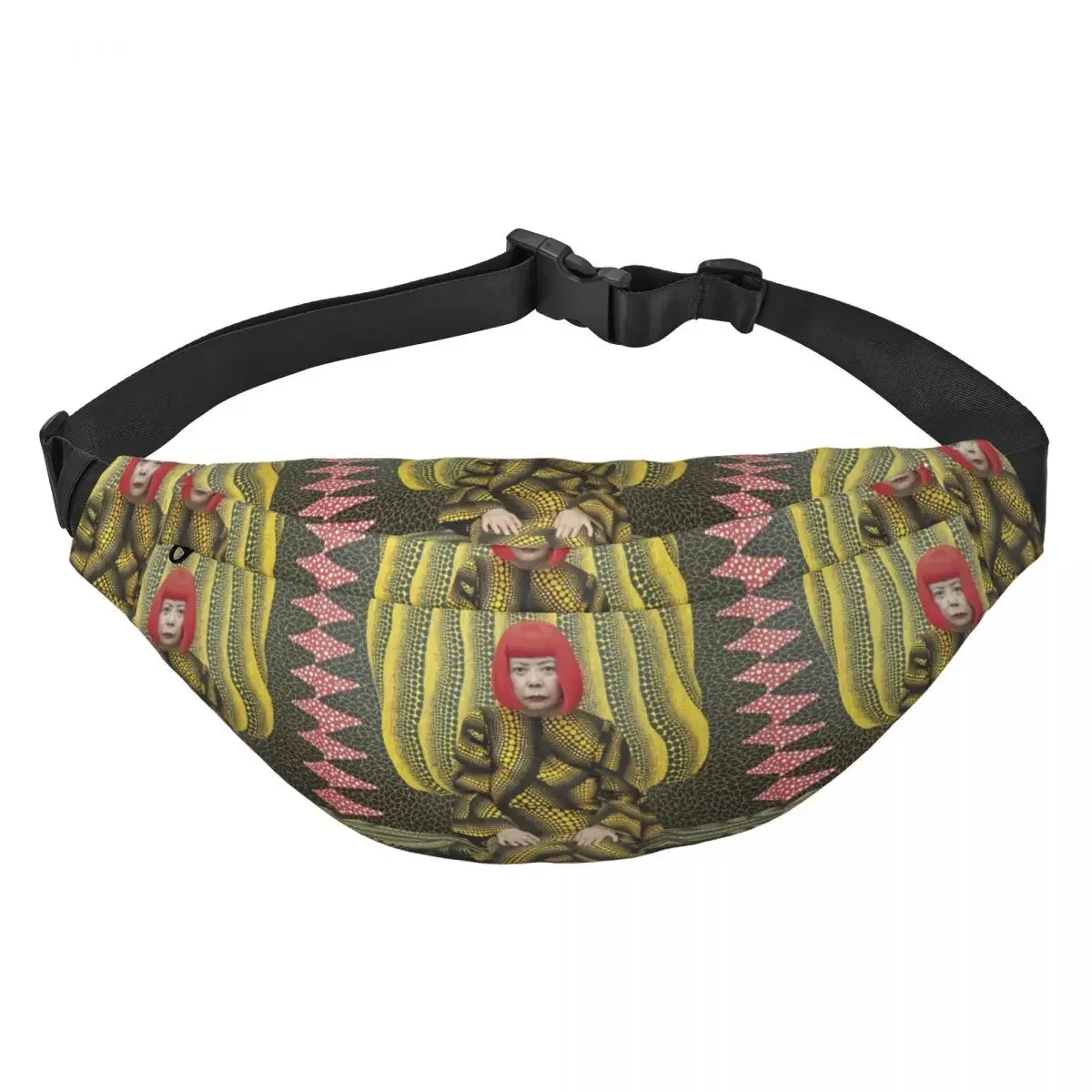 Fashion Yayoi Kusama Art Fanny Pack for Cycling Camping Women Men Abstract Pop Art Sling Crossbody Waist Bag Phone Money Pouch