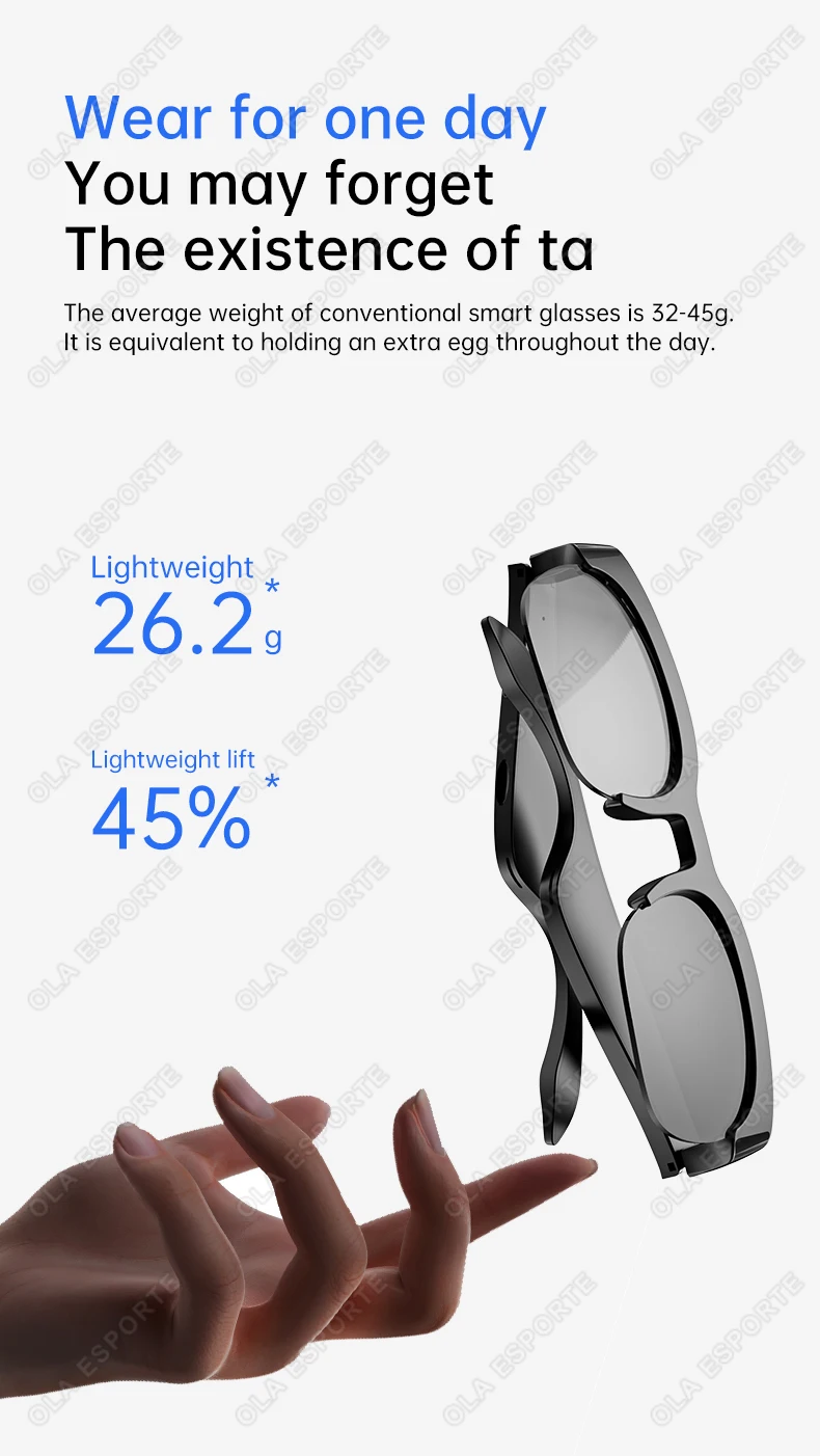 Sonnenbrille mit KI-Übersetzung, TF-Karte, Bluetooth, Gesprächsaufzeichnung, Musikwiedergabe, Smarte Sonnenbrille für Männer und Frauen HT30 – Detail 4