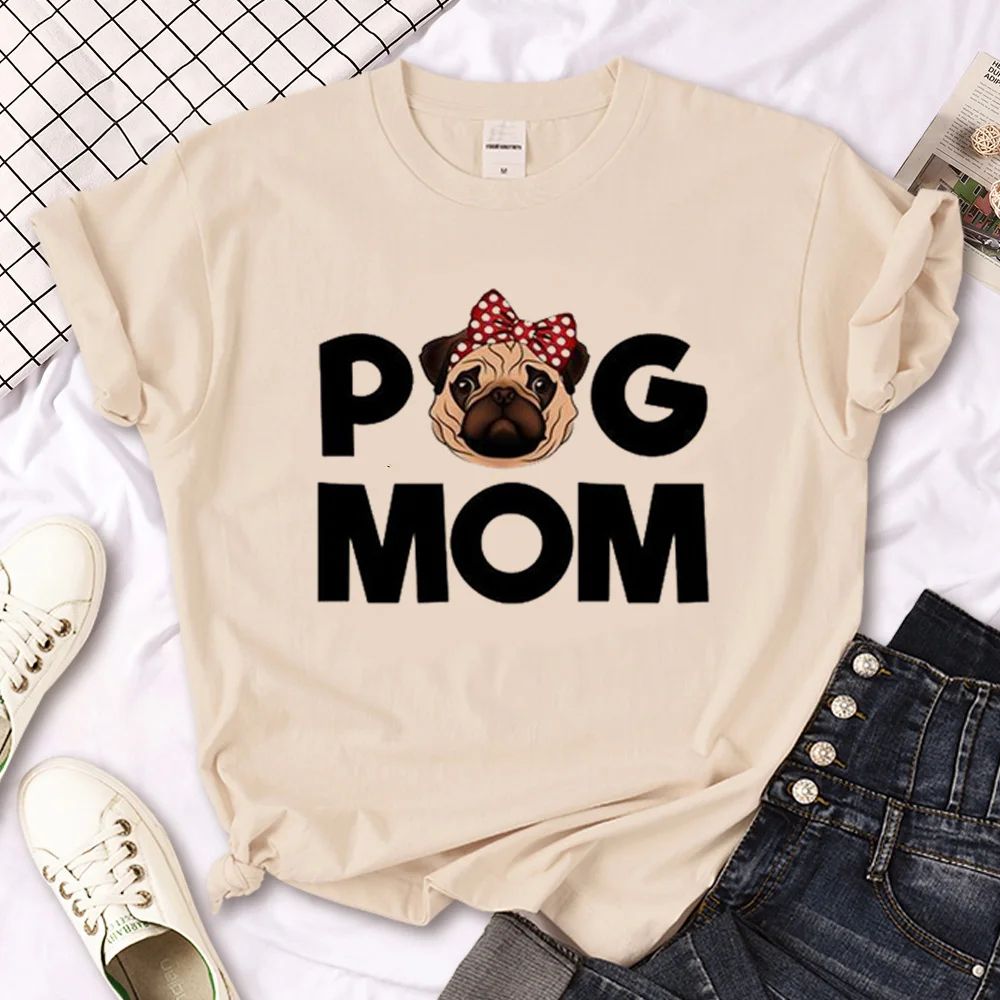 Pug tshirt women anime t-shirts female Japanese clothes