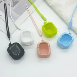 For HQAi H4 Silicon Case and Lanyard Protective Plain Cover and Rope Anti-Lost Cover Waterproof Earbuds Protective Case