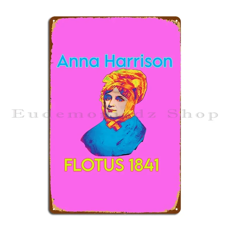 Flotus Series Anna Symmes Harrison Metal Plaque Poster Living Room Create Wall Plaque Classic Designer Tin Sign Poster