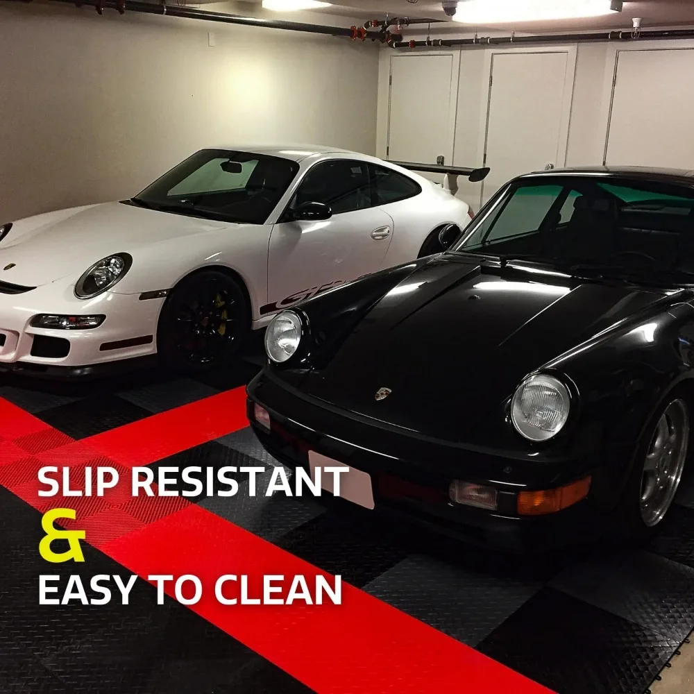 بلاط أرضية جراج كوبوليمر شديد التحمل غير قابل للانزلاق، أرضيات وحدات متينة، سهلة التركيب، حل طويل الأمد