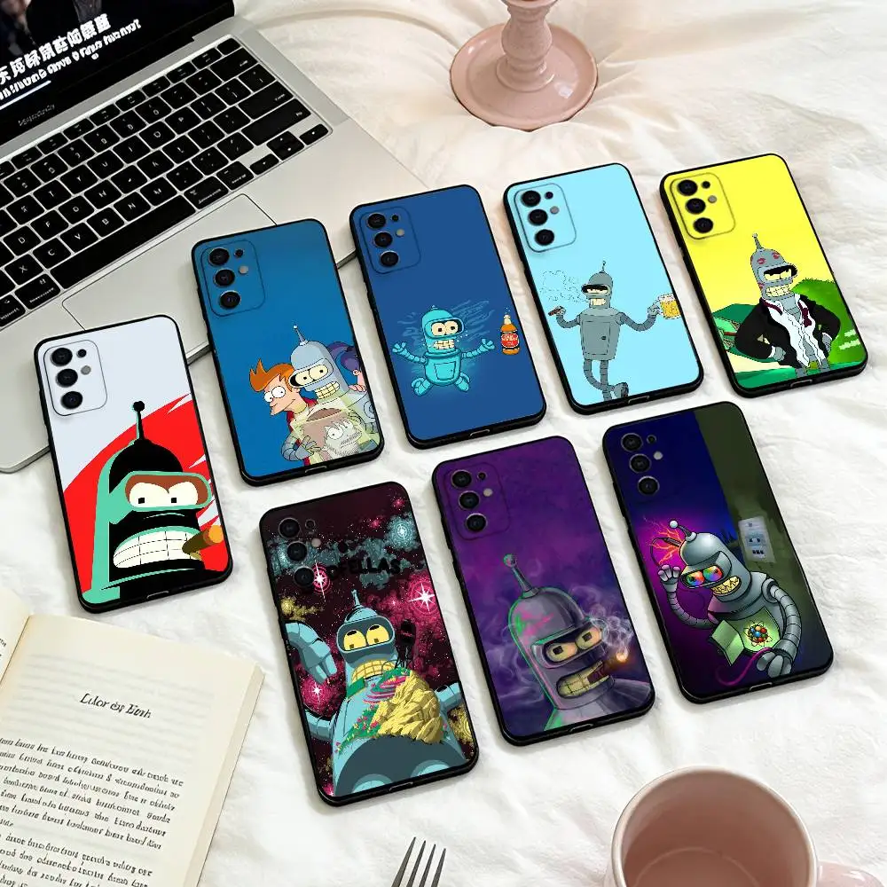 

F-Futurama Funny B-Bender Phone Case For Samsung S 25,24,23,22,30,21,10,9,Ultra,Plus,Lite,FE,4,5 G Soft Black Case