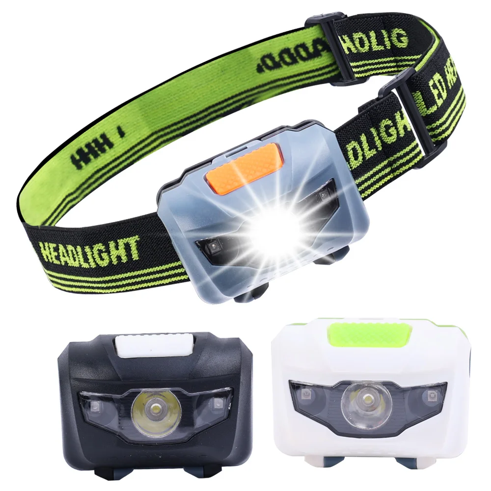 Portable Mini Headlight Ultra Bright Led Headlamp AAA Battery Powered Head Lamp Torch Lantern Camping Fishing Outdoor Head Light