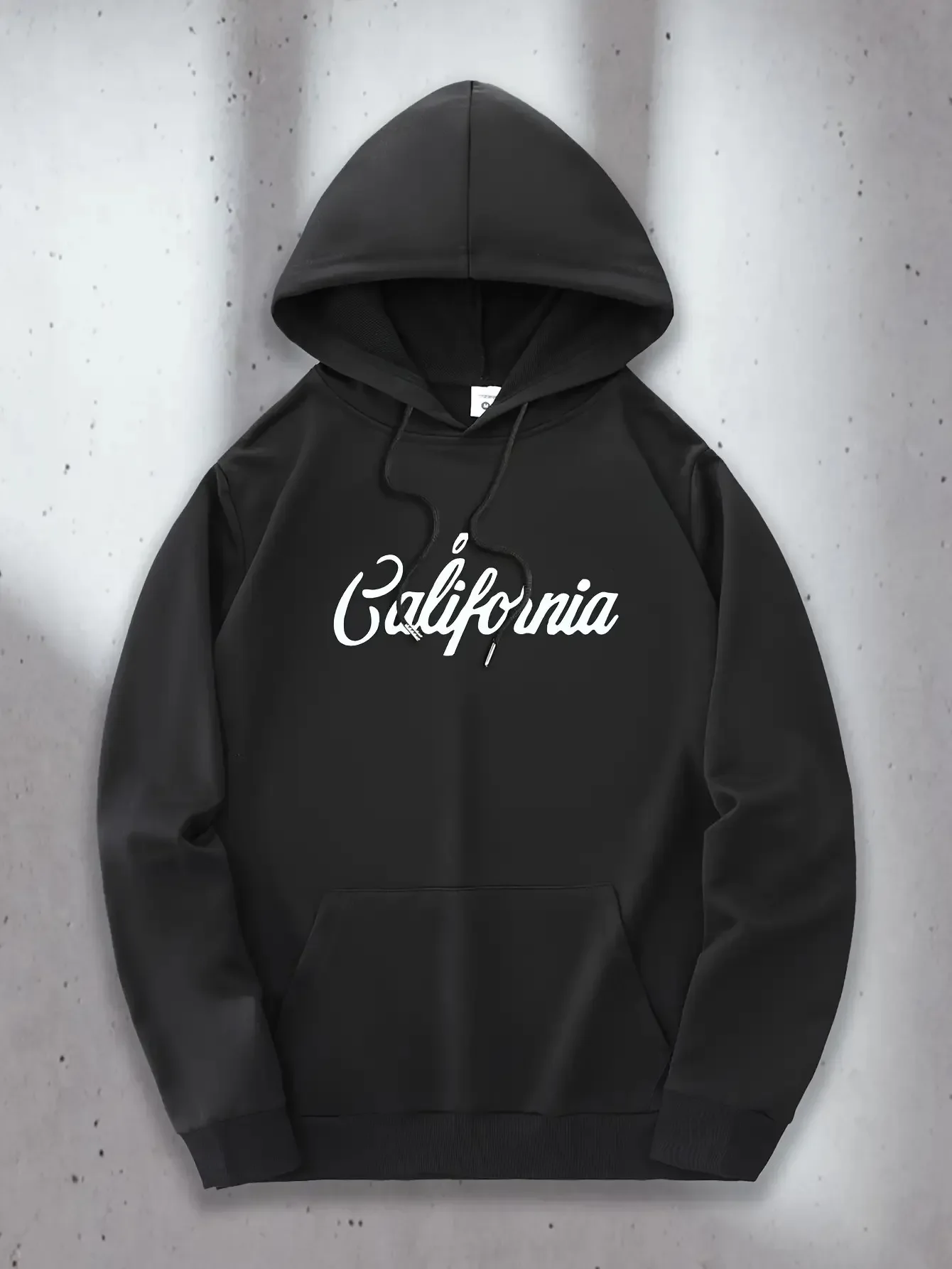 Retro Extreme Surfing Skull Knight California Badge Pattern Men's Hooded Sweatshirt, Casual Loose Autumn and Winter Hoodie