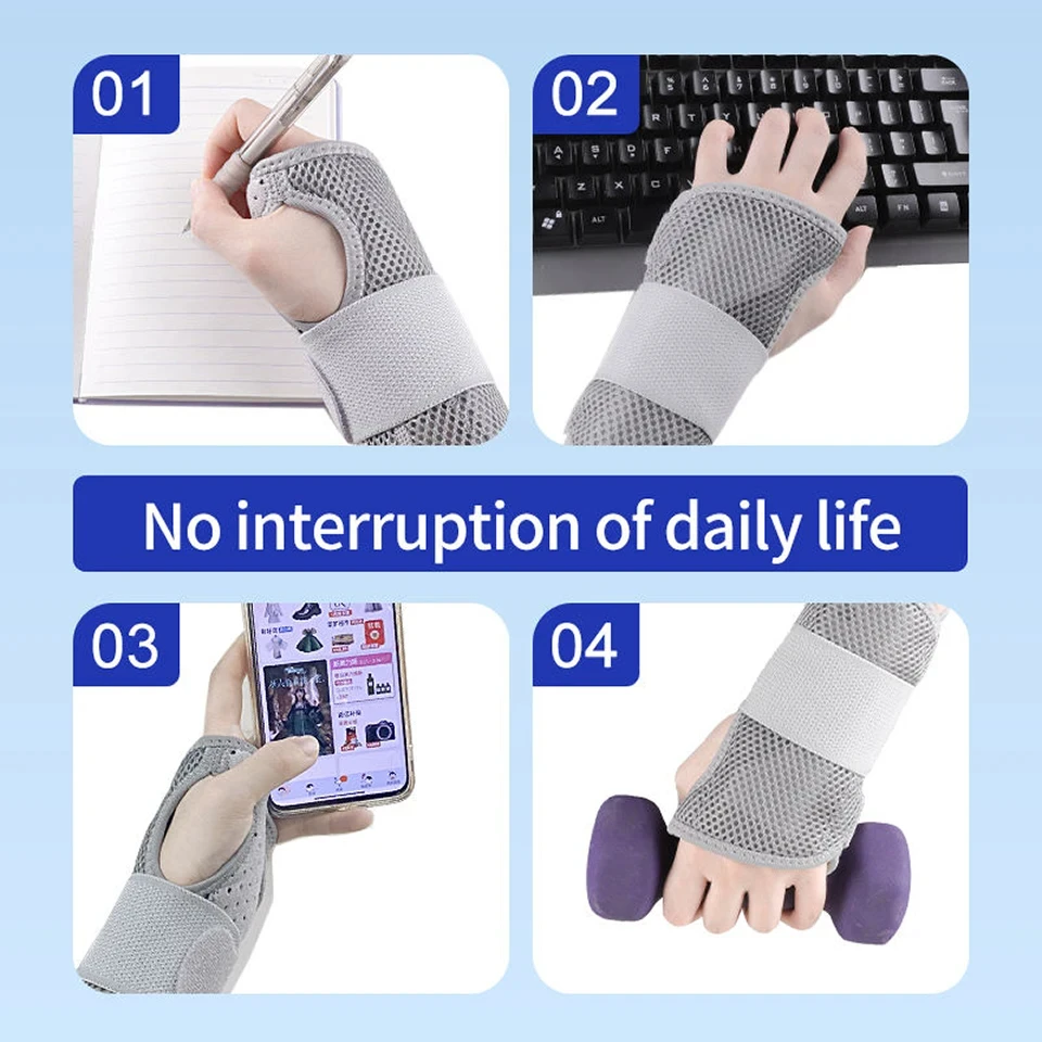 Breathable Wrist Support Professional Splint Wrist Brace Protector Band Arthritis Carpal Tunnel Hand Sprain Tendinitis Wristband