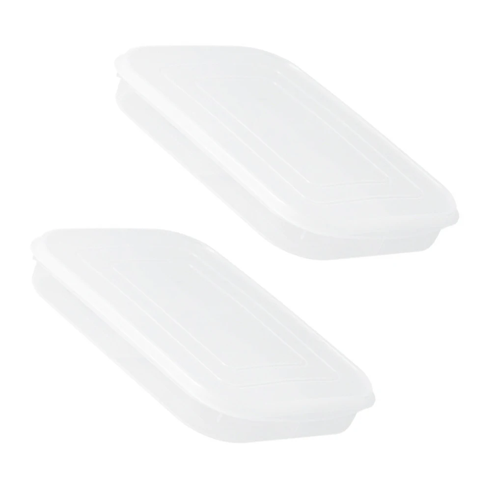 

2Pcs PP Material Food Storage Boxes Fresh Preservation Containers Sealed Kitchen Restaurant Fridge Vegetable Fruit