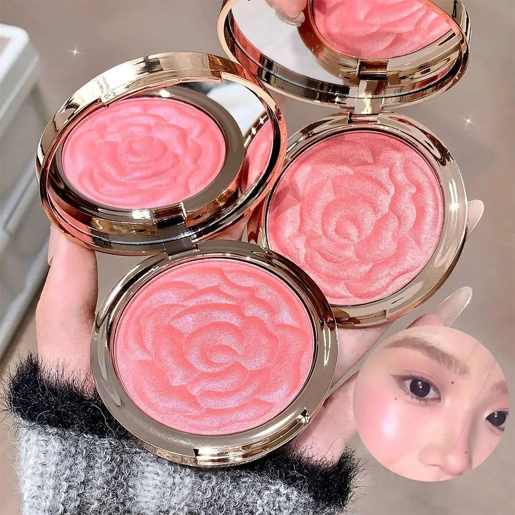 Single Color Shimmer Petal Blush Palette Long-lasting Highgloss Mashed Potato Contouring Makeup Rouge Cheek Contour Cosmetics
