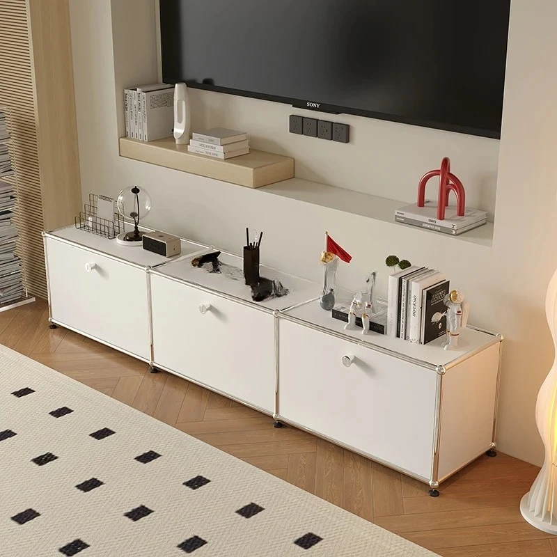 CL cream wind medium-ancient stainless steel TV cabinet, simple modern module combination dining side living room low cabinet