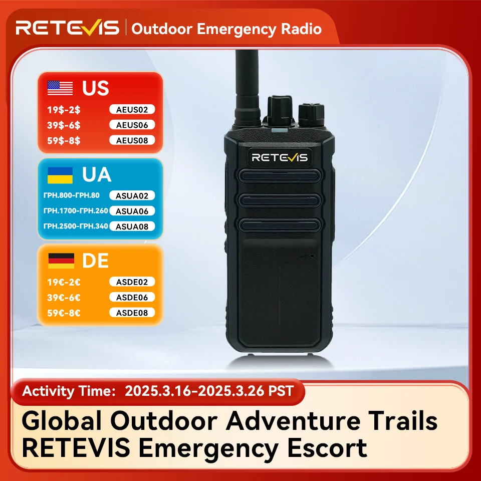 Retevis RT86A Walkie Talkie Radio Heavy Duty Walkie-talkie Communication Long Range 2 pcs Radio Communicator Intercom Long Reach