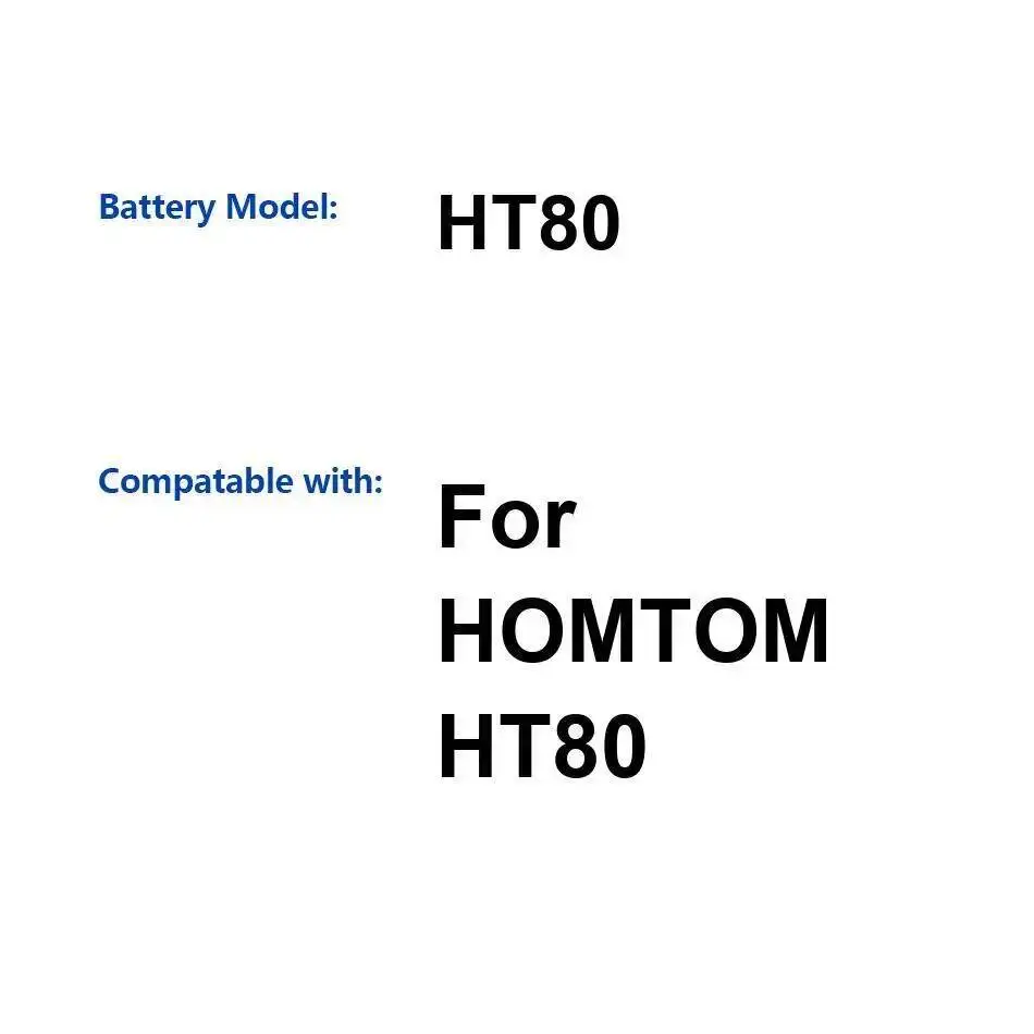 مصدر طاقة موثوق يدوم طويلاً لبطارية الهاتف المحمول Homtom HT80 4300Mah