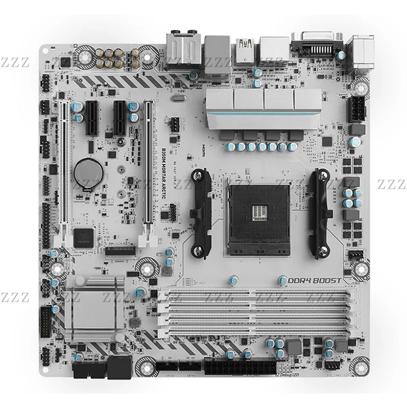 ZZ For MSI B350M MORTAR ARCTIC Motherboard Socket AM4 DDR4 DVI+DP+ Mainboard