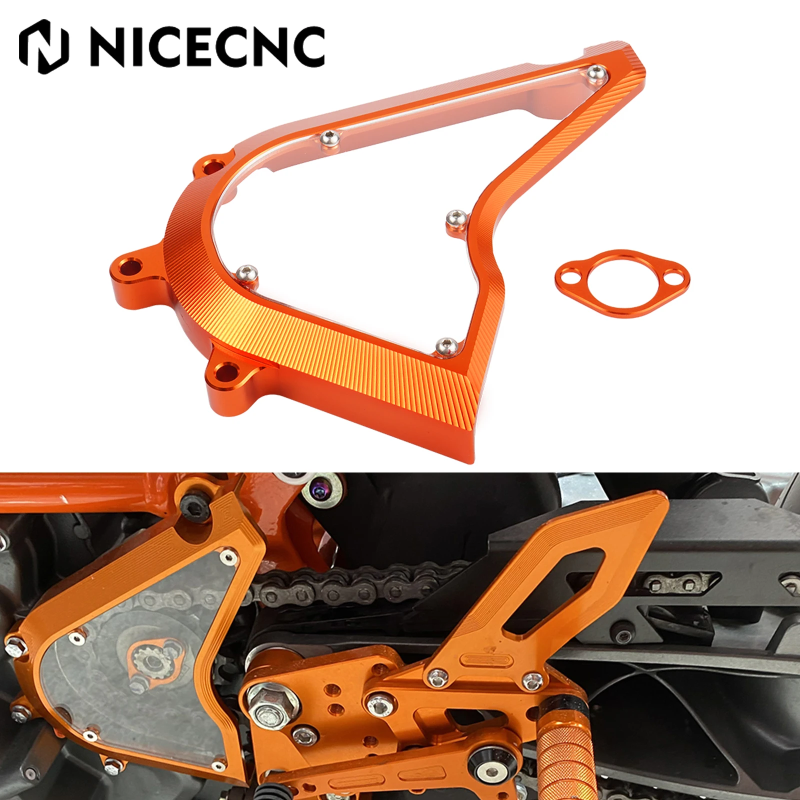 

For KTM 2013-2023 250 390 Duke Chain Cover Sprocket Guard Case Saver 250Duke 390Duke Duke 390 250 390 Adventure 2020-2024 2023