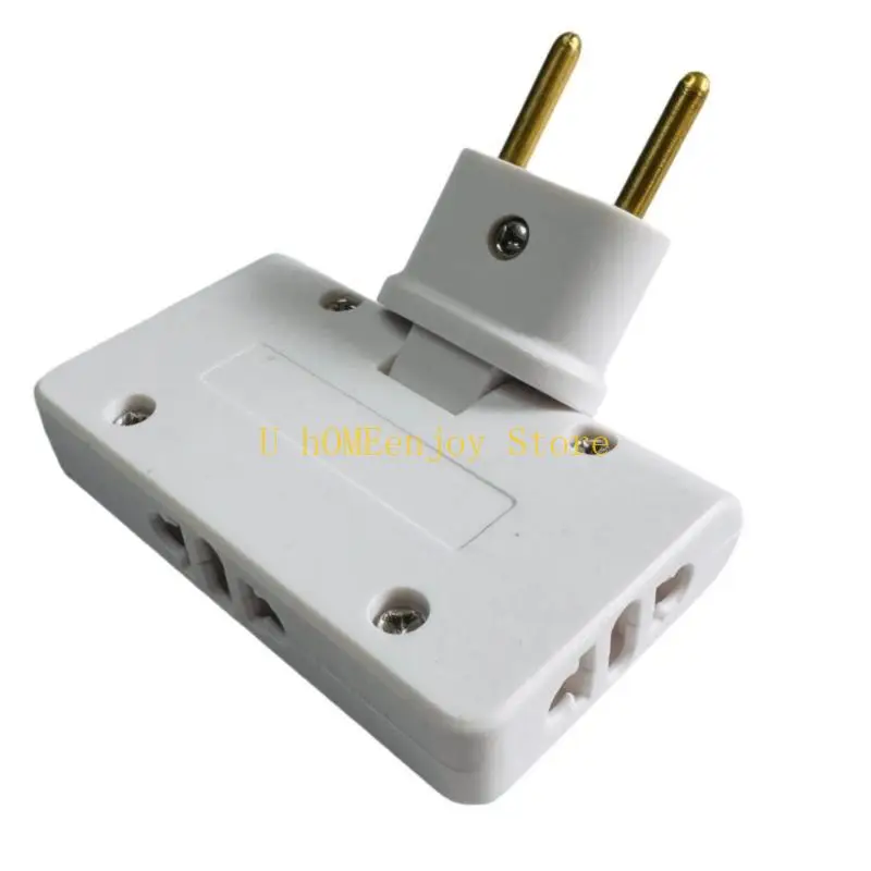 B0KF EU Extension Adapter 3 In 1 Rotatable Socket Converters 180 Degree
