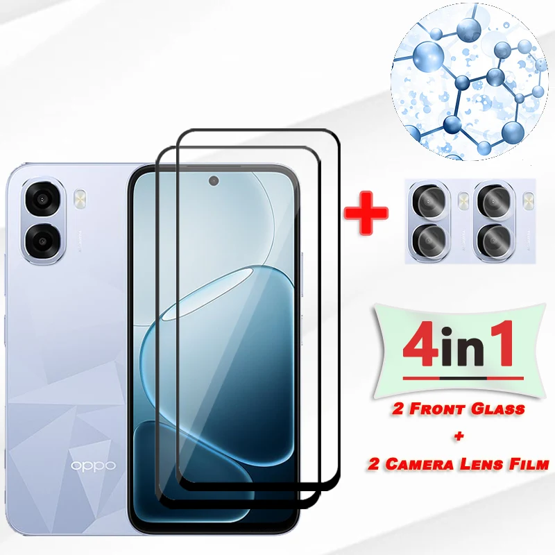 

For Oppo A6t 4G Glass Black Edge Protective Film For Oppo A6t Pro 4G Film Screen Protector For Oppo A6t 5G Camera Lens Protector