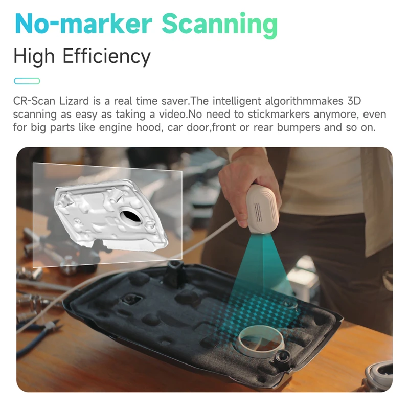 عالية الدقة دعم أسود كائن اللون استعادة OBJ/STL الناتج كرياليتي CR-SCAN سحلية المحمولة ثلاثية الأبعاد النمذجة الماسح الضوئي 0.05 مللي متر