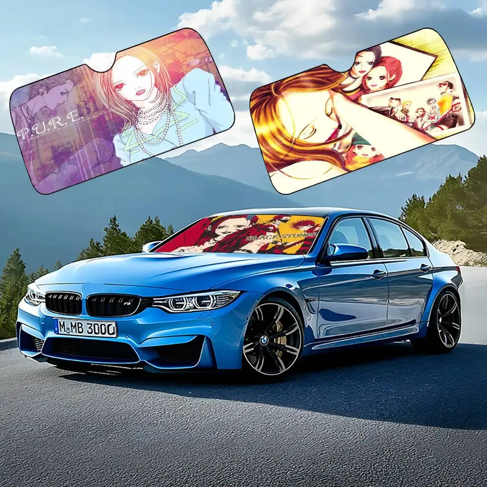 NANA スタイリッシュでトレンディなフロントガラスサンシェード、車のフロントガラスカバー、車のサンシェードカーテン、車の日焼け止めカバー