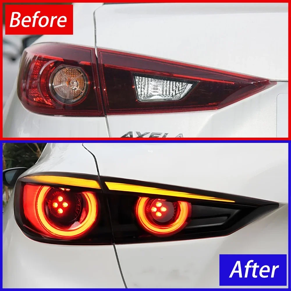 For Mazda 3 Axela 2014-2018 Auto Rear Back Lamps Assembly Upgrade Car LED Taillights Flashing Signal Light Tools Accessories view 2