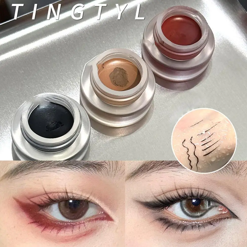 

Eyeliner Gel Smooth Matte Black Brown Red Lying Silkworm Eyebrow Non-clumping Waterproof Eye Makeup Cosmetic
