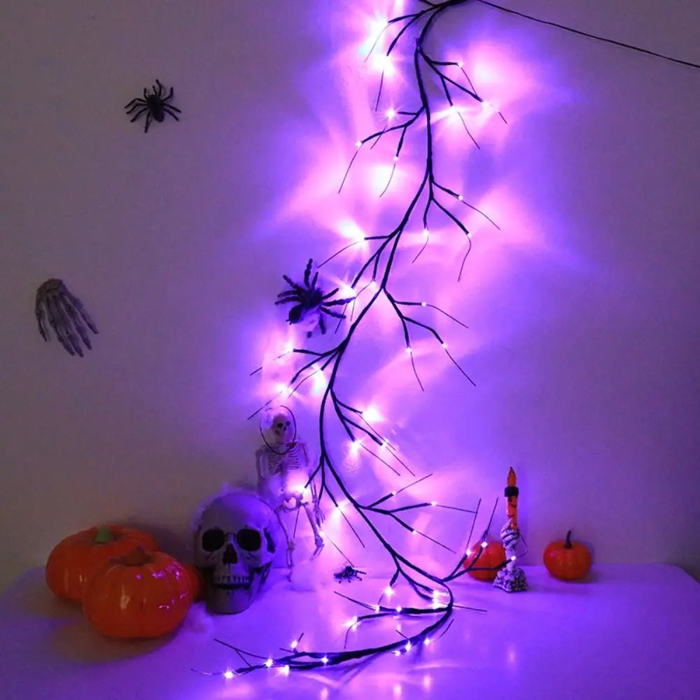 

Outdoor Waterproof Halloween Twig Lanterns Imitation Twig Eerie Glow Spider Twig Lights Haunted House Style Scary Atmosphere