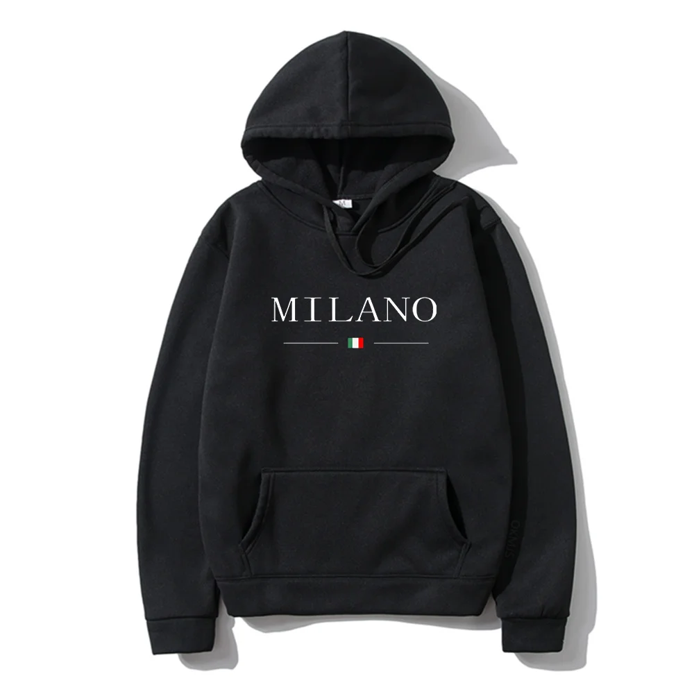 

Milan Four Seasons Fashion Women's High Quality Light Luxury Printed Large Size Hooded Sweatshirt Street Outdoor Casual Sweatshi