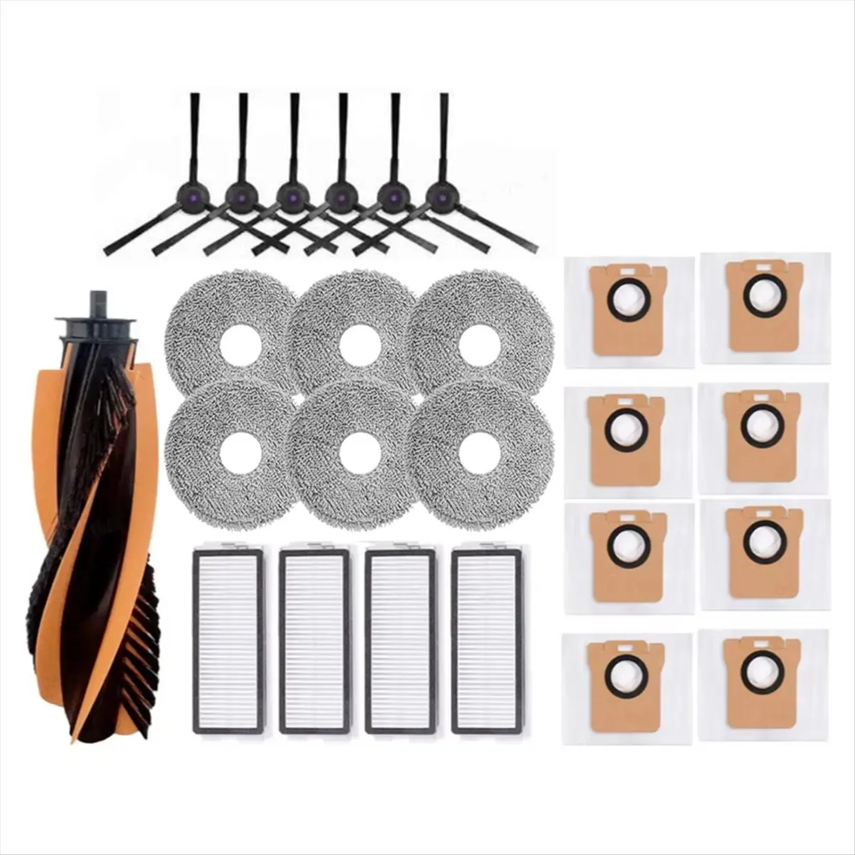 

25 шт. для робота-пылесоса P20 PRO/T5 Pro, запасные части, основная боковая щетка, фильтр Hepa, швабра, тканевый мешок для пыли [BWASCLIM]